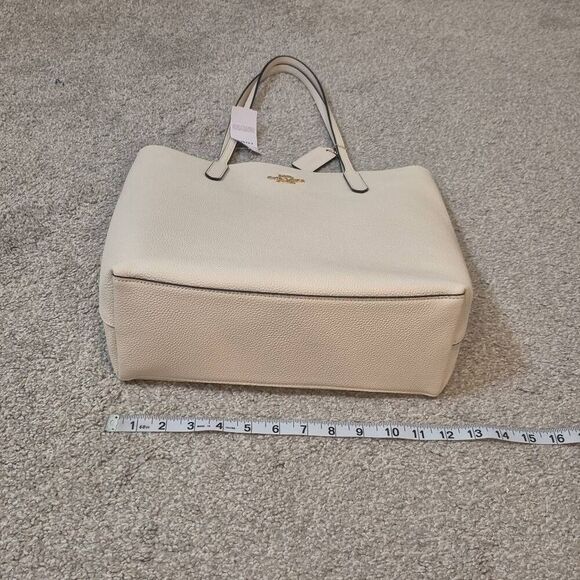 NWT Coach Leather Chalk Thea Tote Bag - Picture 8 of 9